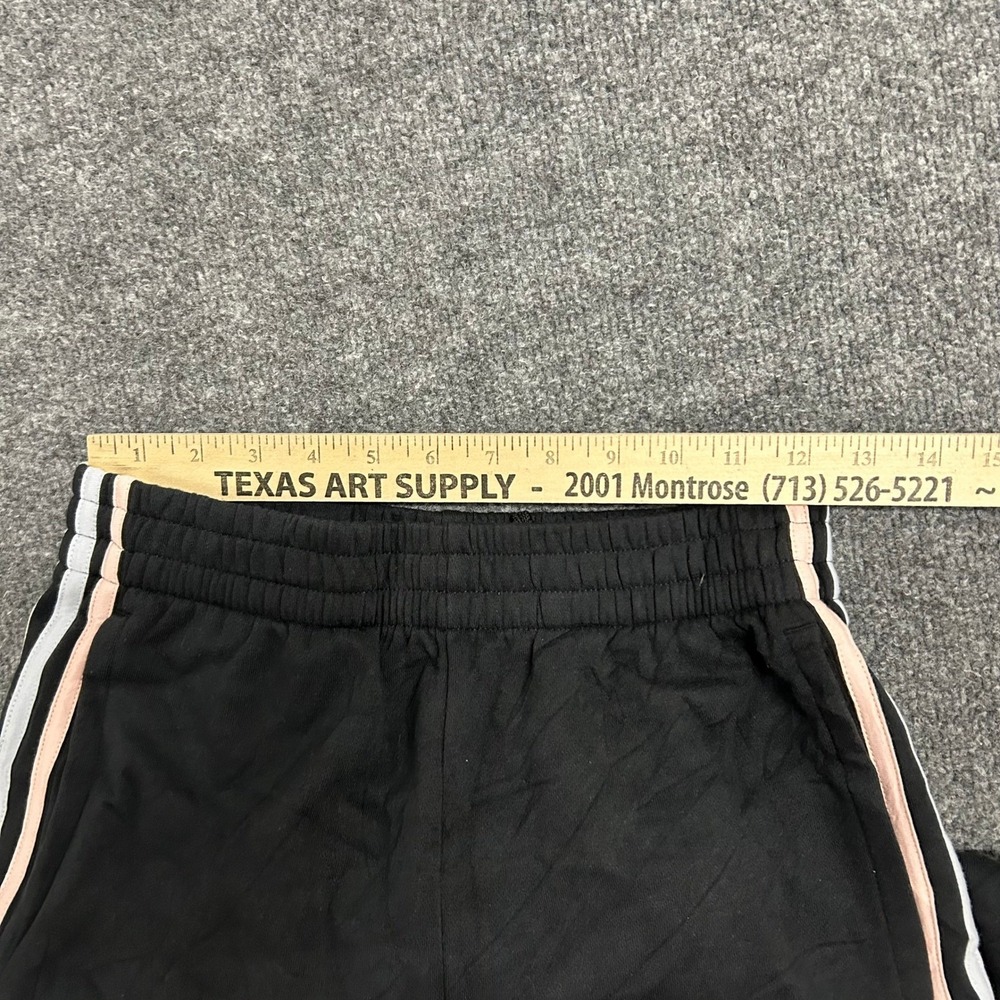 Adidas Joggers Womens Size L Black Regular Fit 3-Stripe Cuffed Athletic Pants - Picture 2 of 9